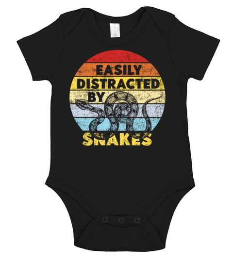 Snake Serpent Retro Vintage Easily Short Sleeve Baby One-Piece
