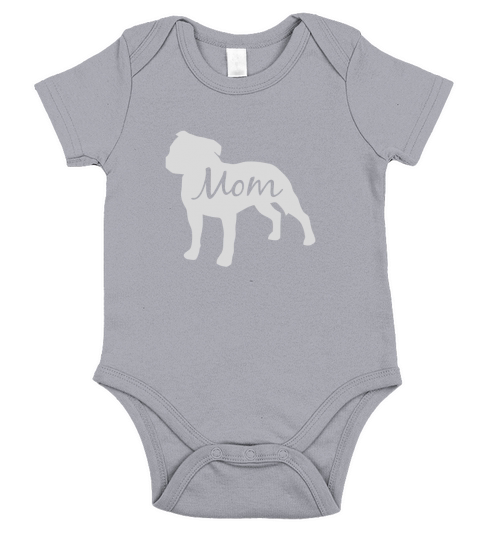 Staffordshire Bull Terrier Dog Mom Mother s Day Short Sleeve Baby One-Piece