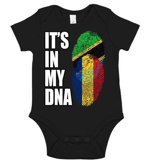 Tanzanian And Romanian Vintage Heritage DNA Flag Short Sleeve Baby One-Piece