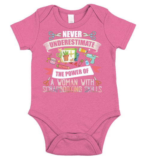The Power Of A Woman With Scrapbooking Skills Short Sleeve Baby One-Piece