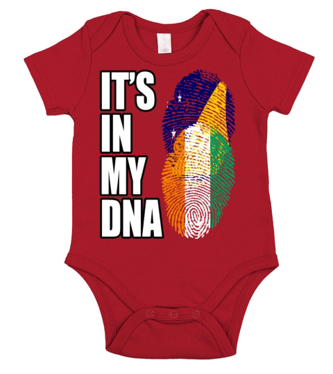Tokelauan And Ivorian Mix Heritage DNA Flag Short Sleeve Baby One-Piece