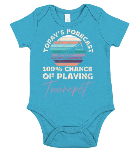 Trumpet Player Vintage Retro Short Sleeve Baby One-Piece