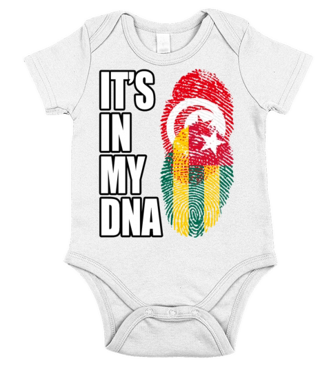 Tunisian And Togolese Mix Heritage DNA Flag Short Sleeve Baby One-Piece