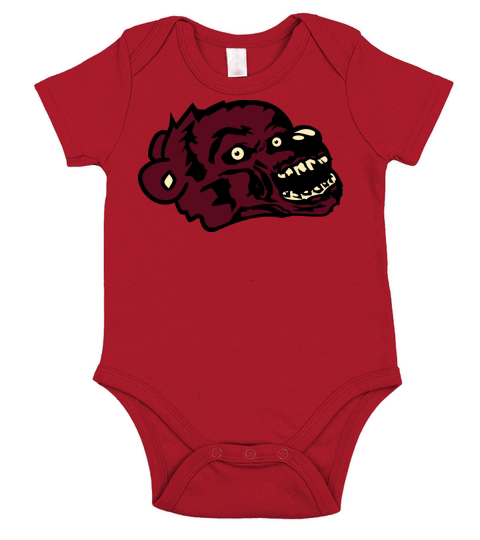 undead face head zombie blood horror halloween sca Short Sleeve Baby One-Piece