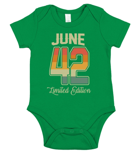 Vintage 80th Birthday June 1942 Sports Gift Short Sleeve Baby One-Piece