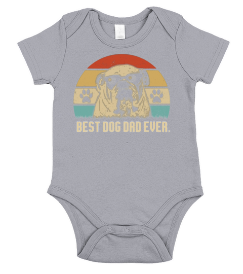 Vintage Best English Bulldog Dad Ever Fathers Day Gift Shirt Short Sleeve Baby One-Piece