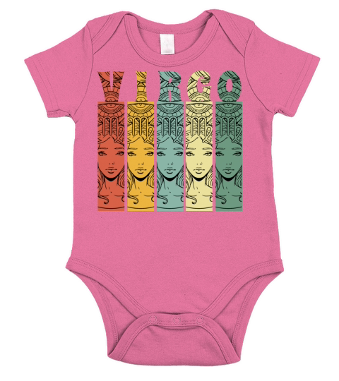 Virgo August September Zodiac Birth Sign Birthday Short Sleeve Baby One-Piece