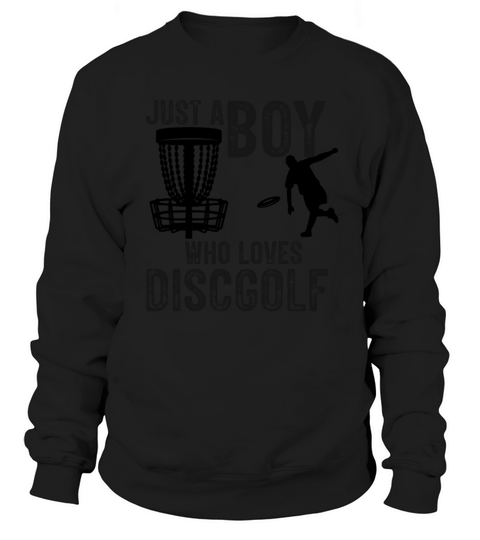 Boy Who Loves Disc Golf Vintage Ultimate Frisbee Sweatshirt Unisex