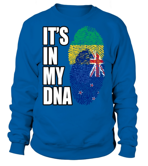 Gambian And New Zealand Mix Heritage DNA Flag Sweatshirt Unisex
