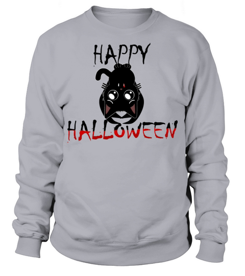 Happy Halloween - Cute Hanging Vampire Cat Sweatshirt Unisex
