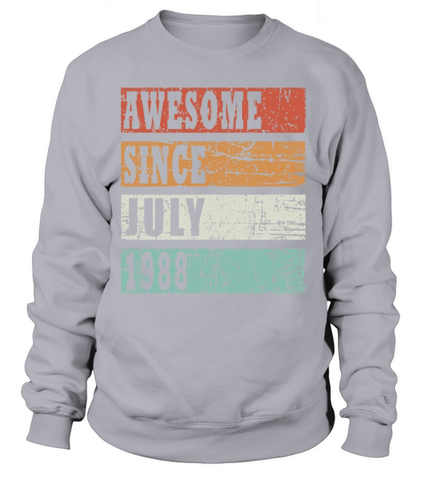 July 1988 birthday greeting retro design Sweatshirt Unisex