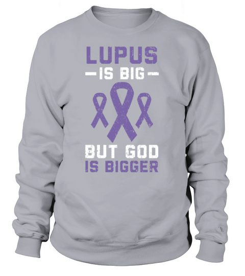 Lupus Awareness Purple Ribbon Autoimmune Disease Sweatshirt Unisex