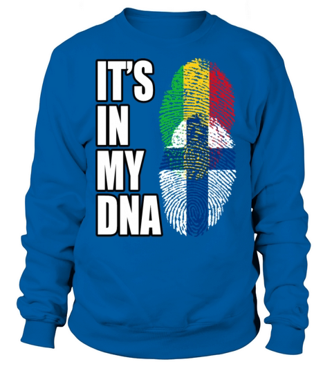Malian And Finland Mix Heritage DNA Flag Sweatshirt Unisex