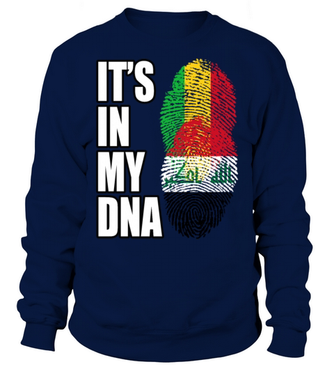 Malian And Iraqi Mix Heritage DNA Flag Sweatshirt Unisex