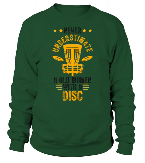 Old Women Disc Golf Vintage Ultimate Frisbee Sweatshirt Unisex
