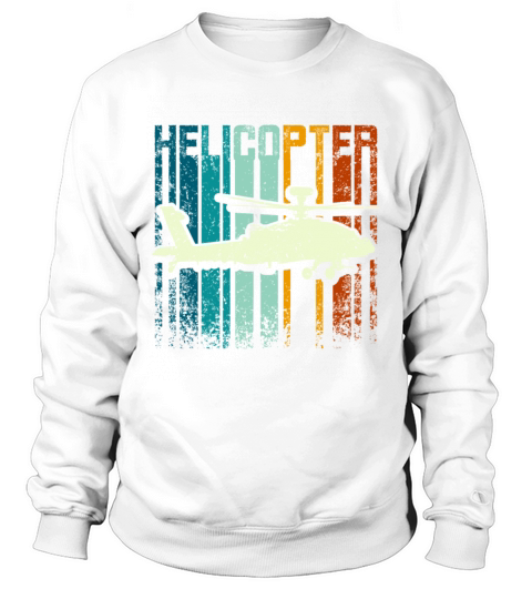 Retro Vintage Helicopter Sweatshirt Unisex