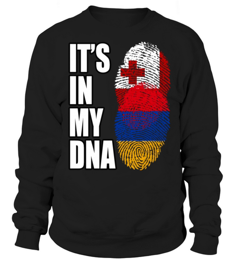 Tongan And Armenian Mix Heritage DNA Flag Sweatshirt Unisex
