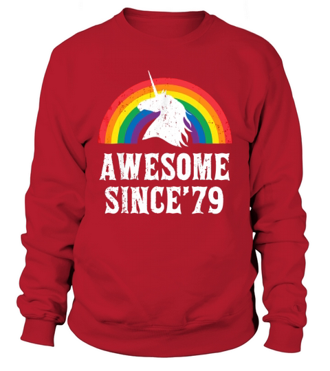 Unicorn 40th Birthday Gift Rainbow 1979 40 Years Old Sweatshirt Unisex