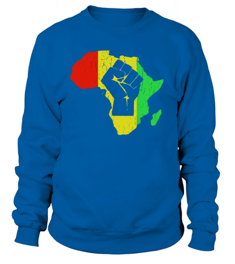 Vintage Black Power African Continent Sweatshirt Unisex