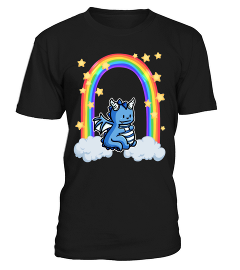 Dragon rainbow cloud stars T-Shirt Unisex