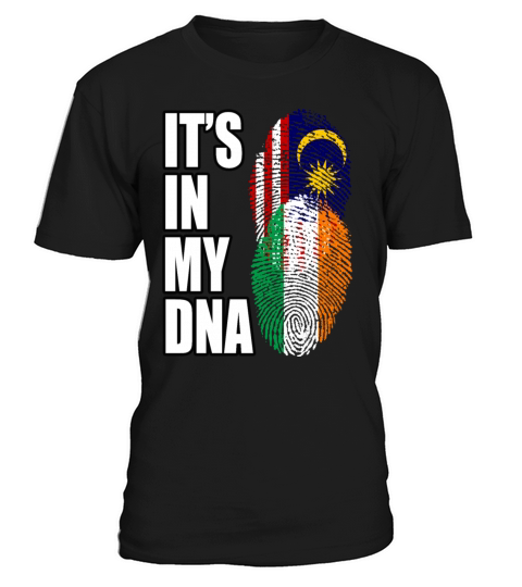 Malaysian And Irish Mix Heritage DNA Flag T-Shirt Unisex