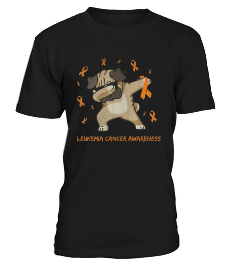 Original Dabbing Pug Leukemia Cancer Awareness Dog gifts shirt T-Shirt Unisex