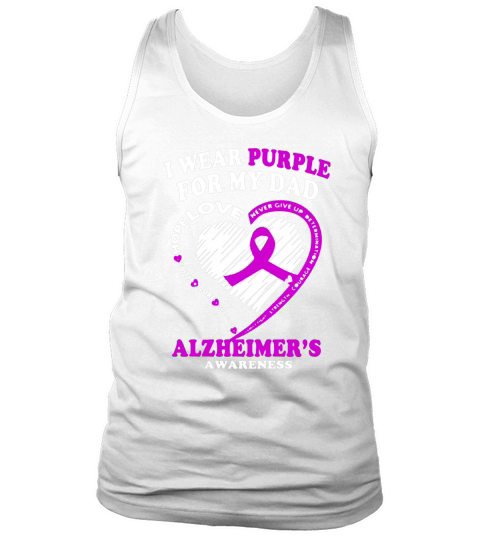 Alzheimers Awareness Shirt - I Wear Purple For My Dad Tank Top Unisex