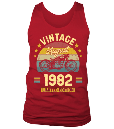 August 1982 40 Years Old Vintage 40th Birthday Tank Top Unisex