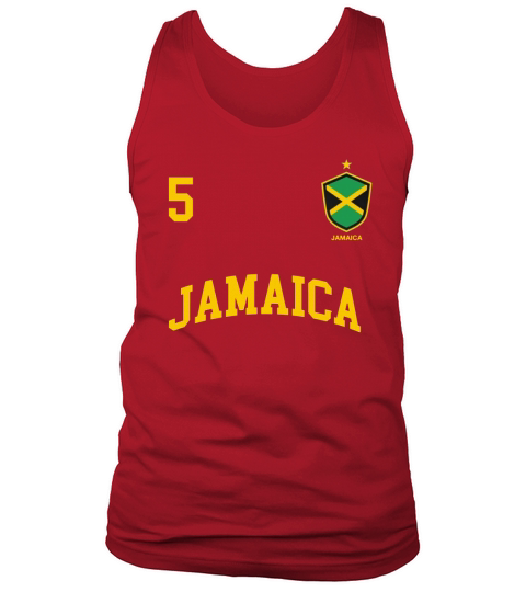 Jamaica Shirt Number 5 Soccer Team Sports Jamaican Flag Shirt, hoodie, tank top Tank Top Unisex