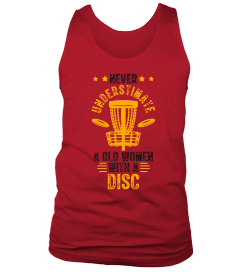 Old Women Disc Golf Vintage Ultimate Frisbee Tank Top Unisex
