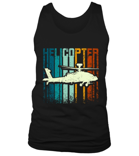 Retro Vintage Helicopter Tank Top Unisex