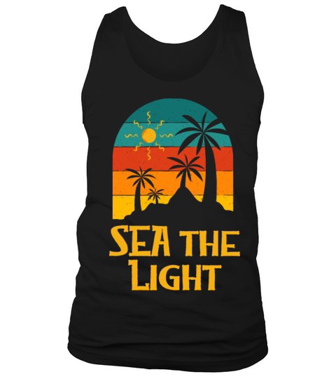 Sea the Light Summer Motivational Quote Tropical Tank Top Unisex