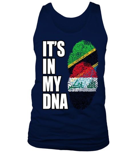 Tanzanian And Iraqi Vintage Heritage DNA Flag Tank Top Unisex