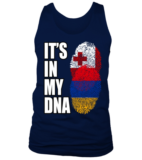 Tongan And Armenian Mix Heritage DNA Flag Tank Top Unisex