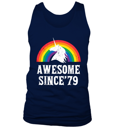 Unicorn 40th Birthday Gift Rainbow 1979 40 Years Old Tank Top Unisex