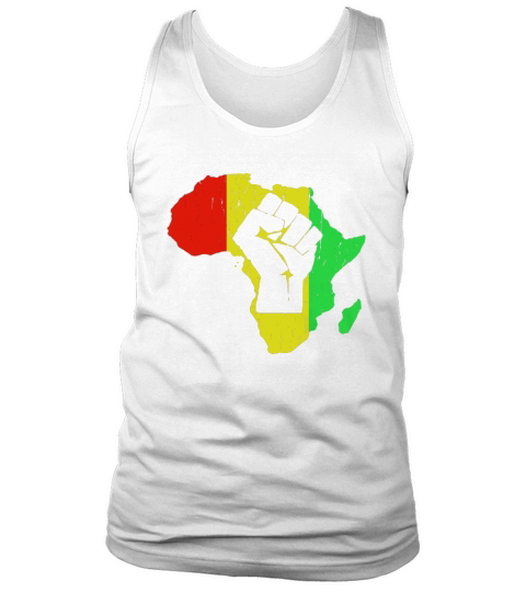 Vintage Black Power African Continent Tank Top Unisex