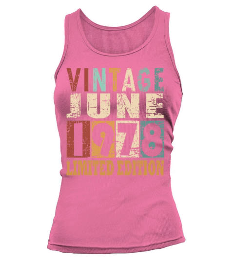 1978 vintage born in June gift Tank top Woman