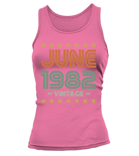 1982 vintage born in June gift Tank top Woman