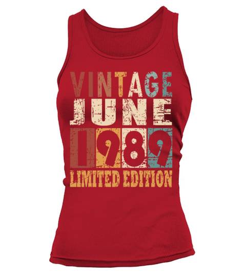 1989 vintage born in June gift Tank top Woman
