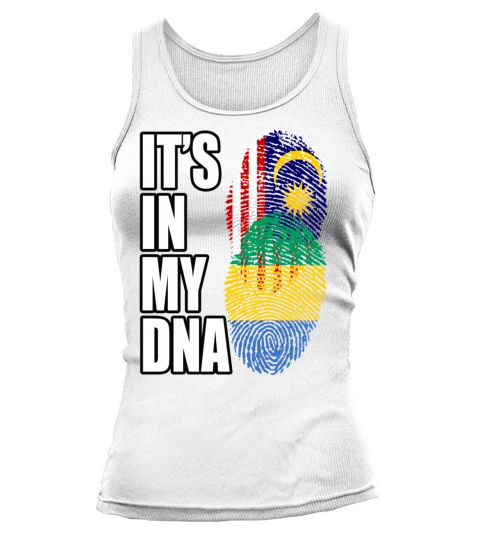 Malaysian And Gabonese Mix Heritage DNA Flag Tank top Woman