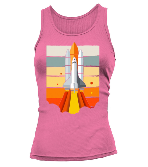 Retro Space Rocket Vintage Astronaut Spacecraft Tank top Woman