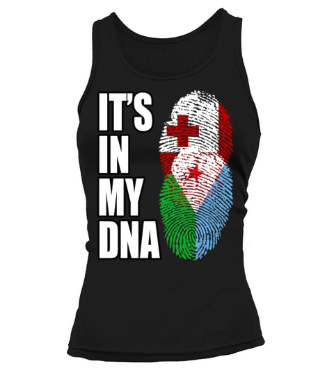 Tongan And Djiboutian Mix Heritage DNA Flag Tank top Woman