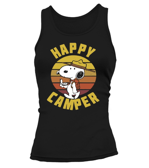 Vintage Peanuts Snoopy Happy Camper Tank top Woman