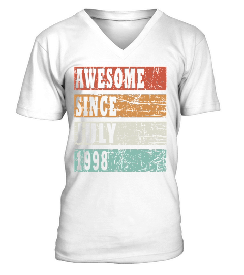 1998 July vintage born gift V-Neck T-shirt