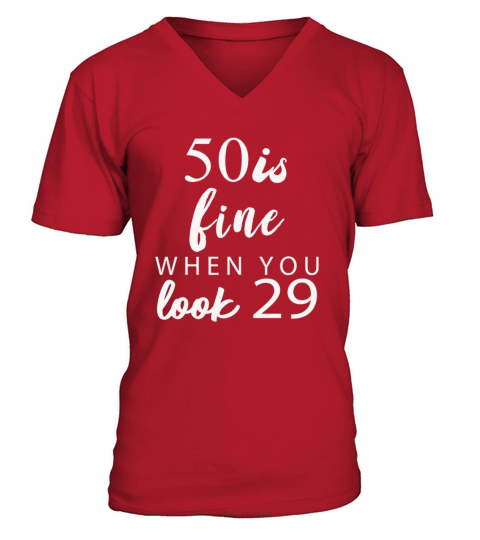 50th Birthday V-Neck T-shirt