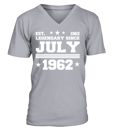 60th birthday July vintage 1962 gift idea V-Neck T-shirt