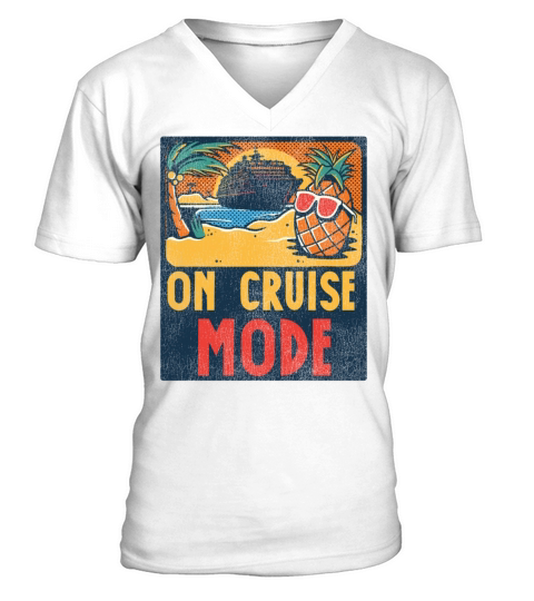 Cruise Ship Vacation Vintage On V-Neck T-shirt