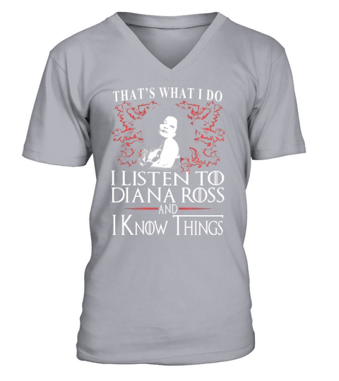 Diana Ross I KNOW THINGS V-Neck T-shirt