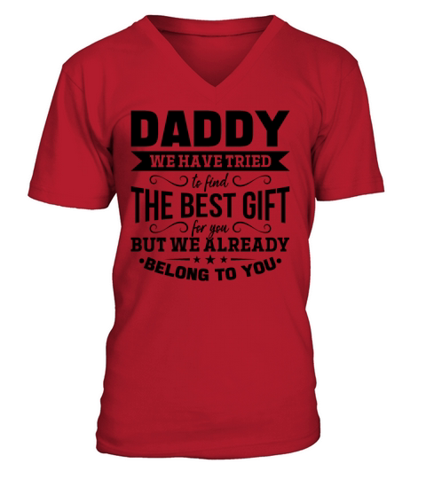 Fathers Day Ideas Funny Daddy Quote Happy V-Neck T-shirt