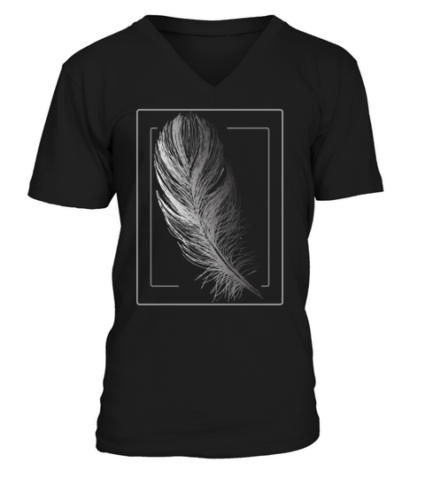 feather V-Neck T-shirt